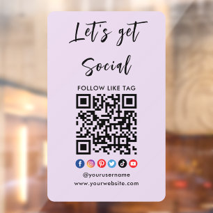 Connect With Us Qr Code Professional Trendy Purple