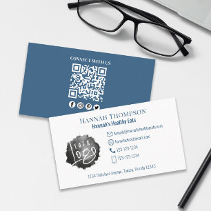 Connect With Us QR Code Simple Logo Modern Logo Business Card