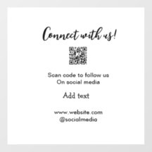 Connect with us scan QR code add website email 