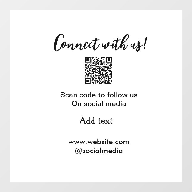 Connect with us scan QR code add website email  (Sheet)