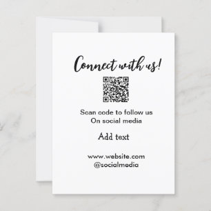 Connect with us scan QR code add website email Postcard