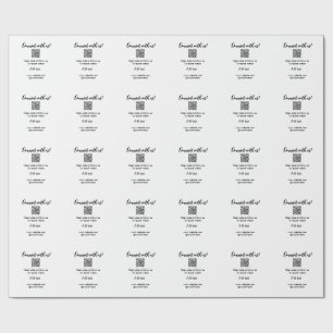 Connect with us scan QR code add website email  Wrapping Paper