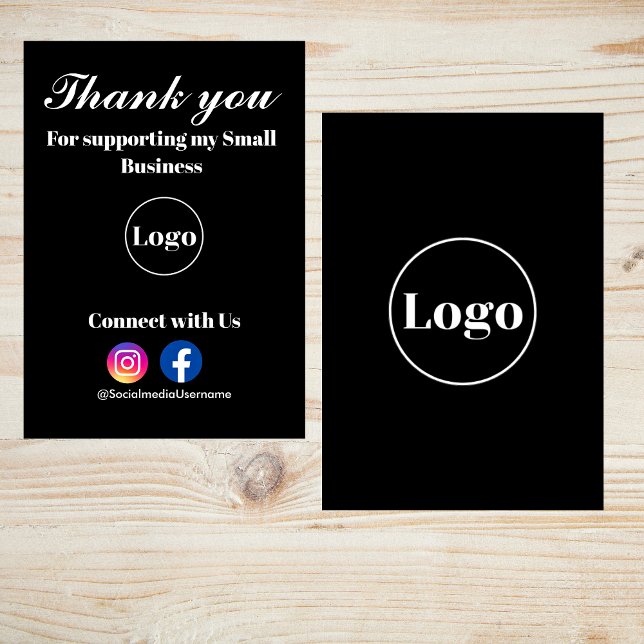 Connect with Us Social Media logo  Small business  Thank You Card (Creator Uploaded)