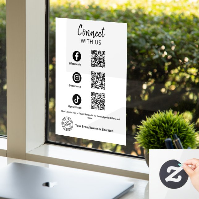 Connect with us Social Media QR code Business (Office)