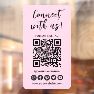 Connect With Us Social Media QR Code Logo