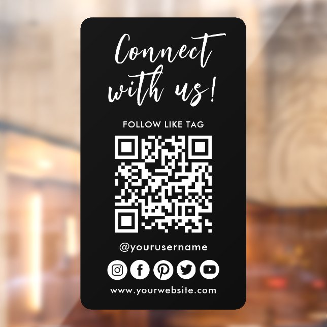 Connect With Us Social Media QR Code Logo (Sheet 2)