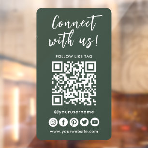 Connect With Us Social Media QR Code Logo