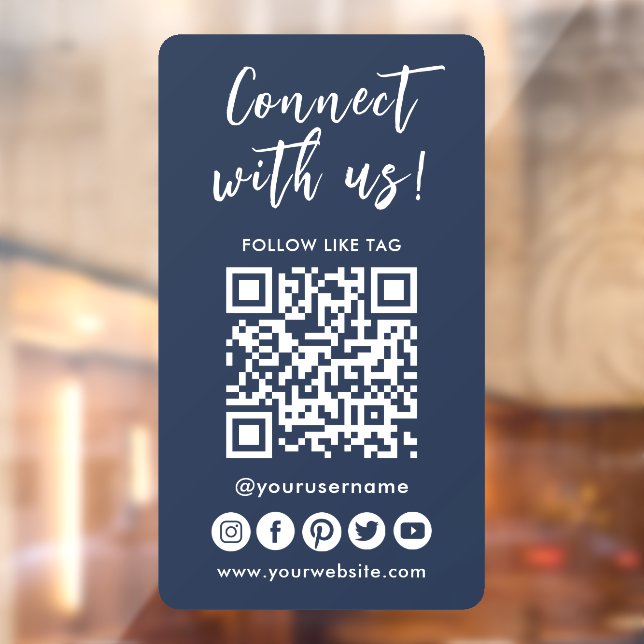 Connect With Us Social Media QR Code Logo (Sheet 2)