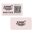 Connect with us Social Media QR Code Pink