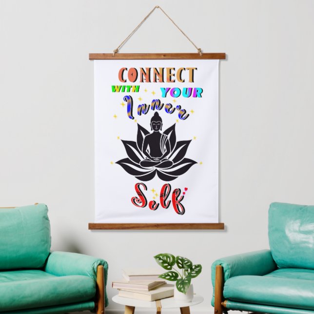 Connect With Your Inner Self Hanging Tapestry (Living Room)