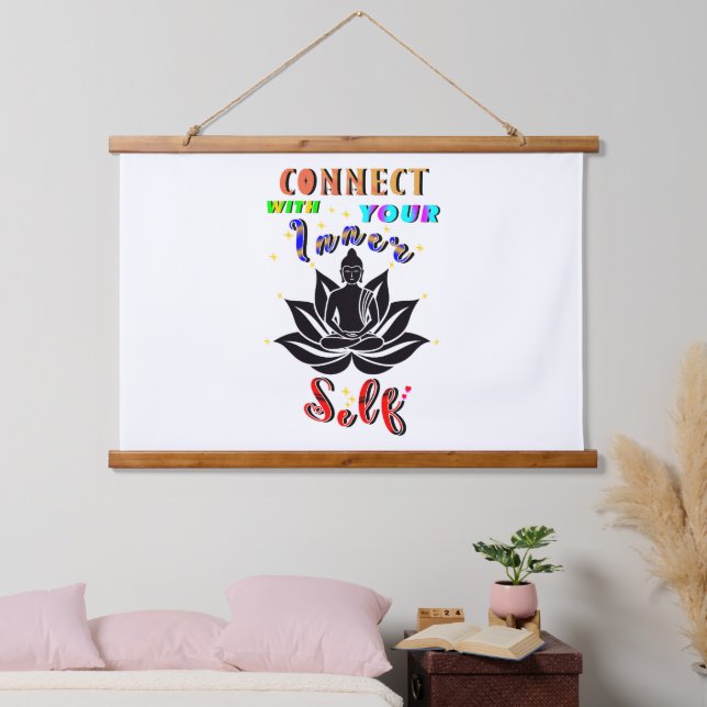 Connect With Your Inner Self Hanging Tapestry (Bedroom)