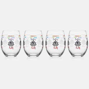Connect With Your Inner Self Stemless Wine Glass