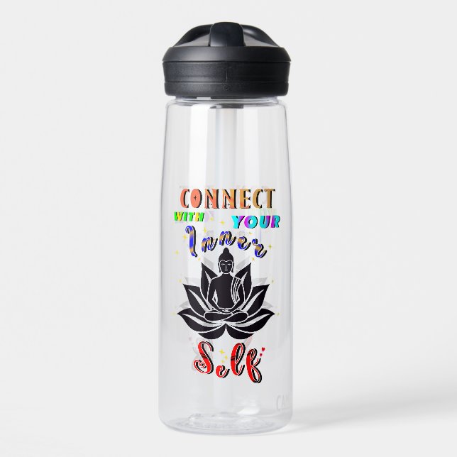 Connect With Your Inner Self Water Bottle (Front)