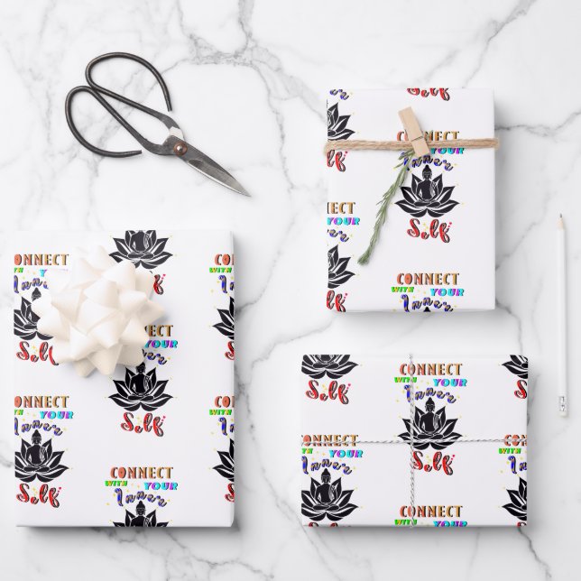 Connect With Your Inner Self Wrapping Paper Sheet (Front)