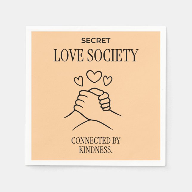 Connected by Kindness Modern Paper Napkins (Front)