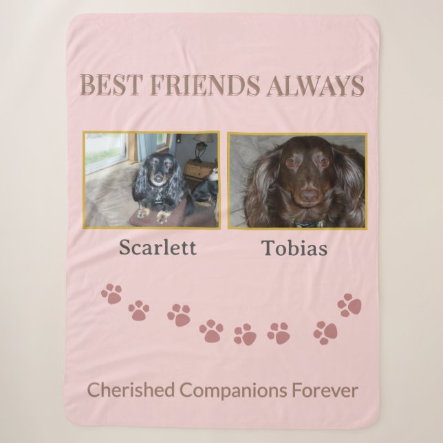Connected by Pawprints Tribute Sherpa Blanket (Front)