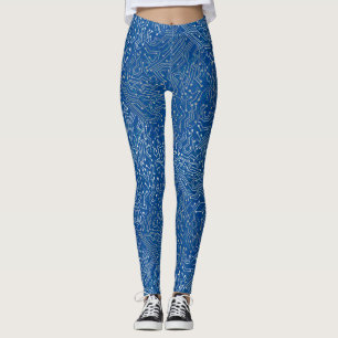 Connected Circuit A.b Blue BG Leggings