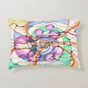 Connected Energies – Hand Drawn Neurographic Art Decorative Cushion