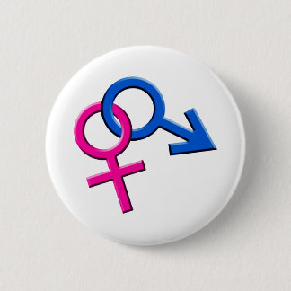 Connected Male and Female Symbols Button 003