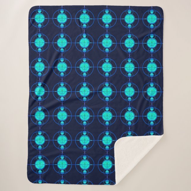 Connected Minds (Night Version) Sherpa Blanket (Front)