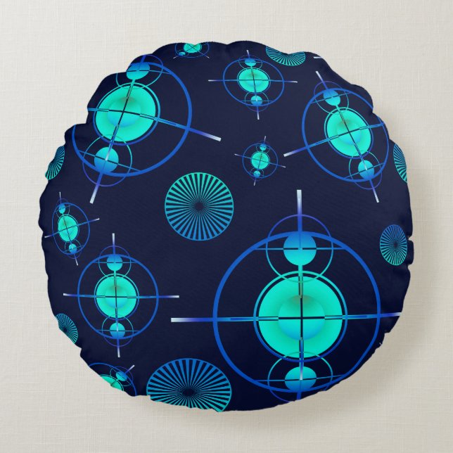 Connected Minds Pattern 2 Round Cushion (Front)