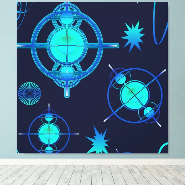 Connected Minds Pattern Canvas Print (Insitu(Wood Floor))