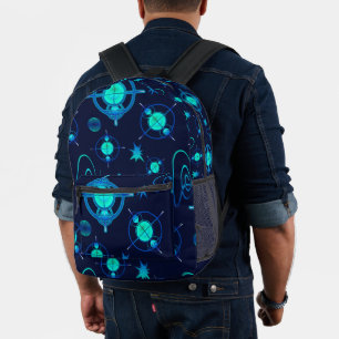 Connected Minds Pattern Printed Backpack