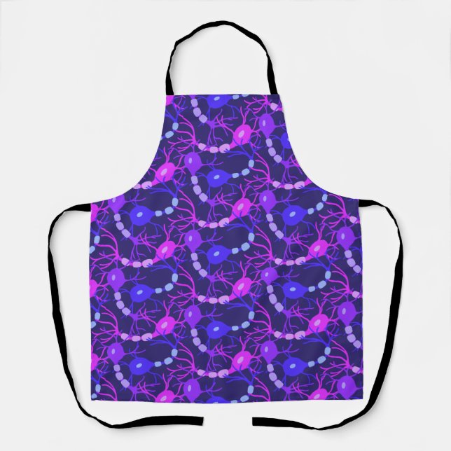 Connected Neurons Neon Purple Apron (Front)