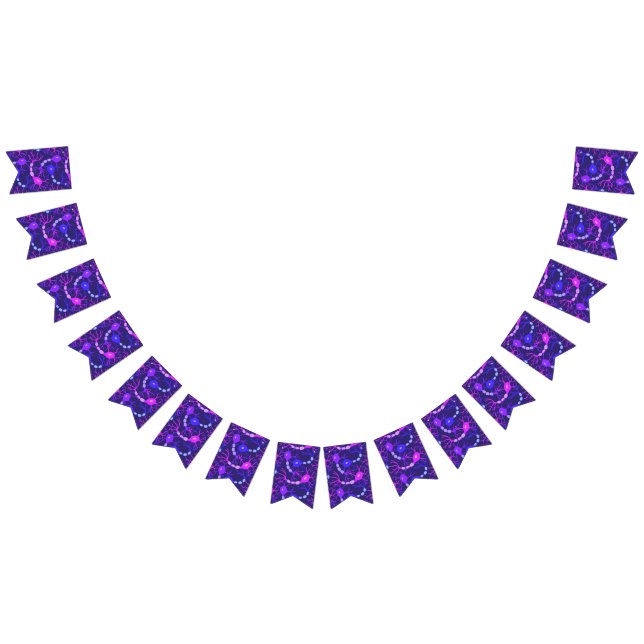 Connected Neurons Neon Purple Bunting (All)