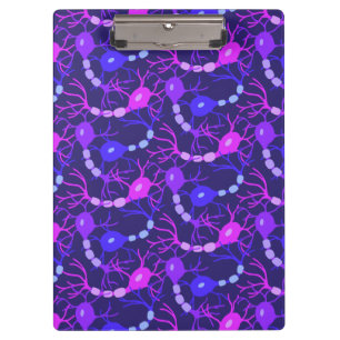 Connected Neurons Neon Purple Clipboard