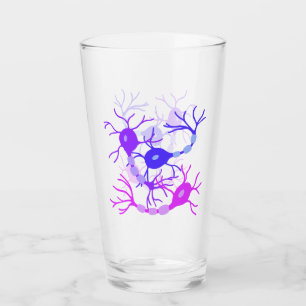 Connected Neurons Neon Purple Glass
