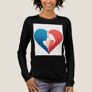 Connected Souls – Red & Blue Love Silhouette Shirt
