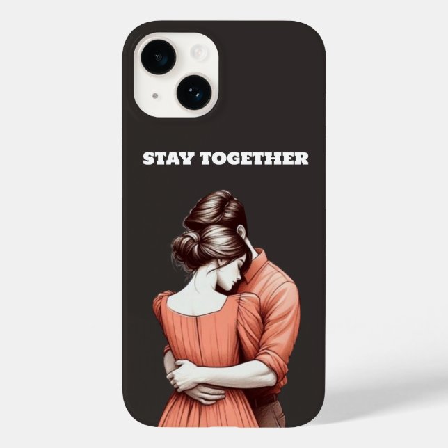 Connected Two  Hearts| Stay Together Design  Case-Mate iPhone Case (Back)
