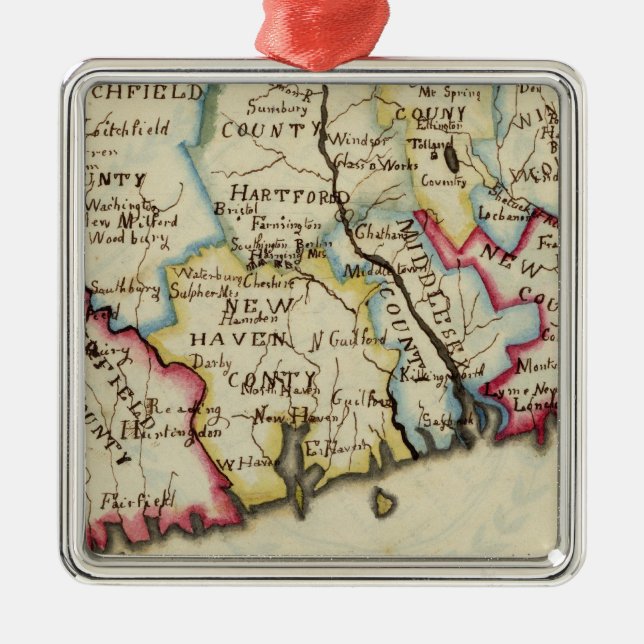 Connecticut 11 metal tree decoration (Front)