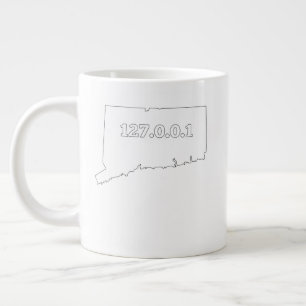 Connecticut 127.0.0.1 Home Computer Nerd IP Large Coffee Mug