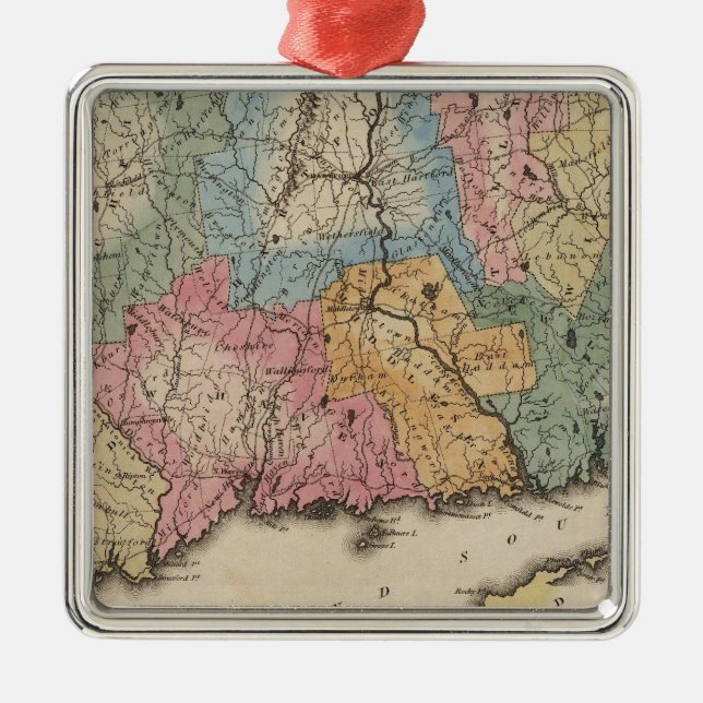 Connecticut 13 metal tree decoration (Front)