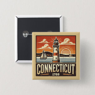 Connecticut 15 Cm Square Badge