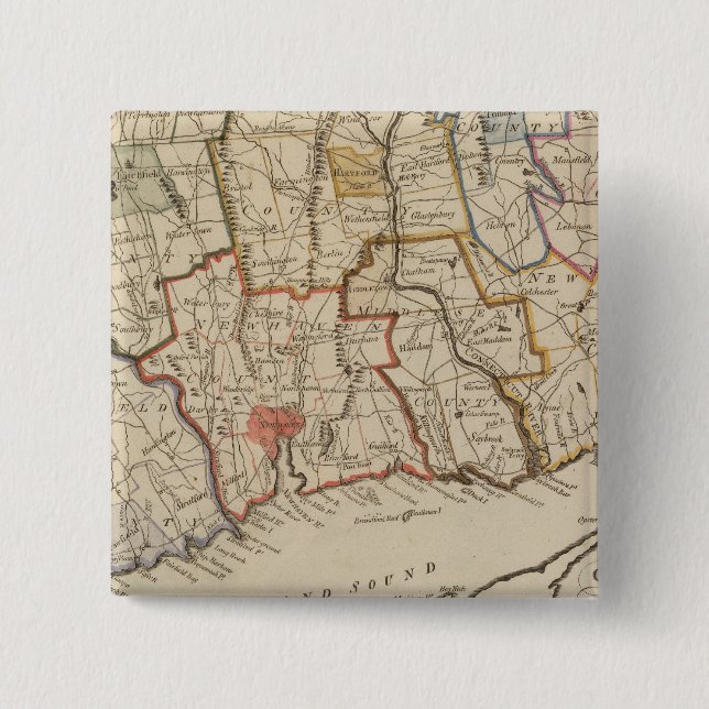 Connecticut 15 Cm Square Badge (Front)