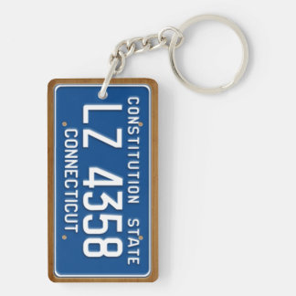 Connecticut 1976 Vintage License Plate Keychain