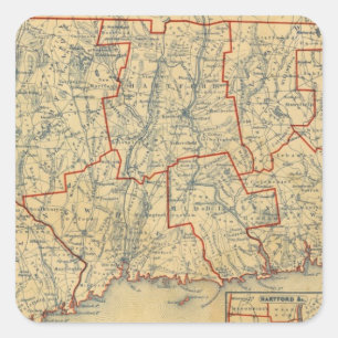 Connecticut 6 square sticker