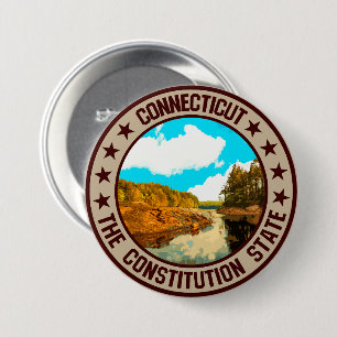 Connecticut 7.5 Cm Round Badge