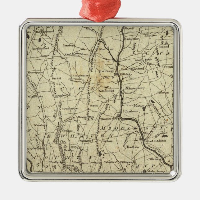 Connecticut 7 metal tree decoration (Front)