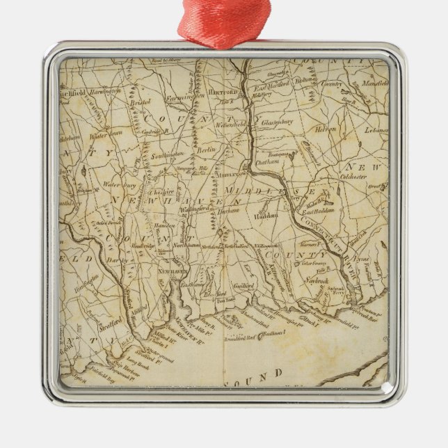 Connecticut 9 metal tree decoration (Front)