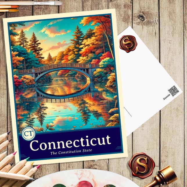 Connecticut | Anime Style Cel Shaded Postcard (Creator Uploaded)