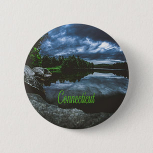 Connecticut Beutiful Lake Trees 6 Cm Round Badge