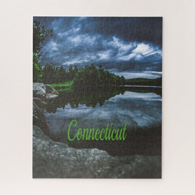 Connecticut Beutiful Lake Trees Jigsaw Puzzle (Vertical)