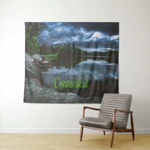 Connecticut Beutiful Lake Trees Tapestry