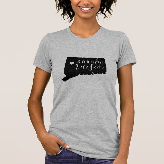 Connecticut Born and Raised State Tee (Front)