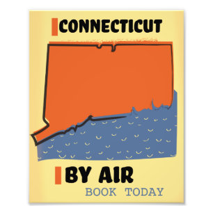 Connecticut By air travel poster