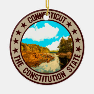 Connecticut ceramic tree decoration